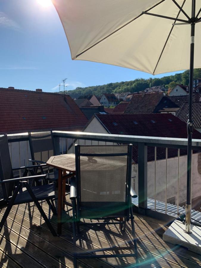 Modernes Penthouse, Nahe Wuerzburg Apartman Kültér fotó